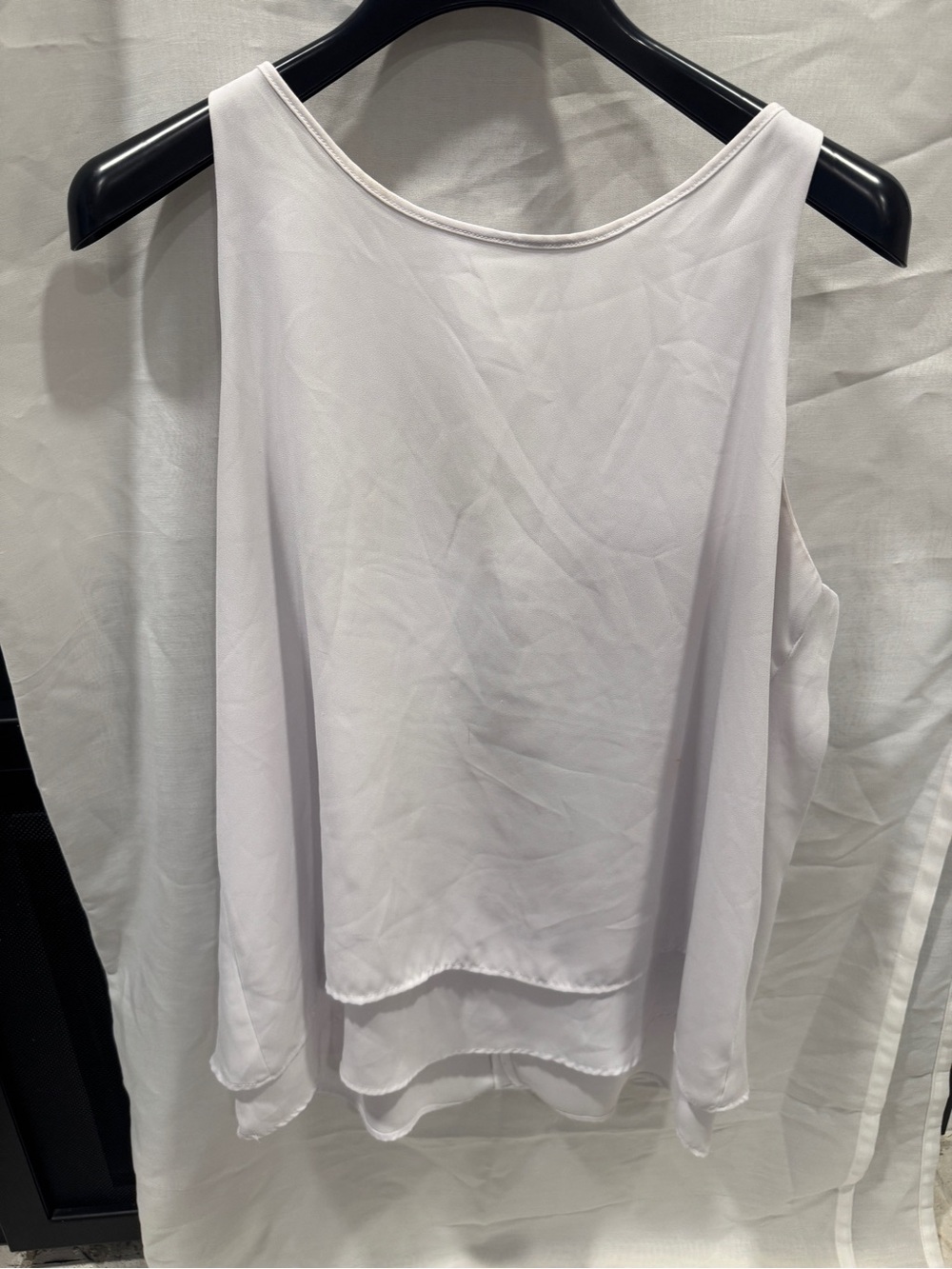 LOFT White Double-Layer Sleeveless Camisole